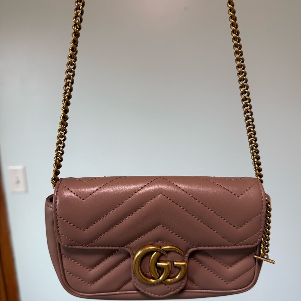 Gucci Pink Quilted Crossbody Bag